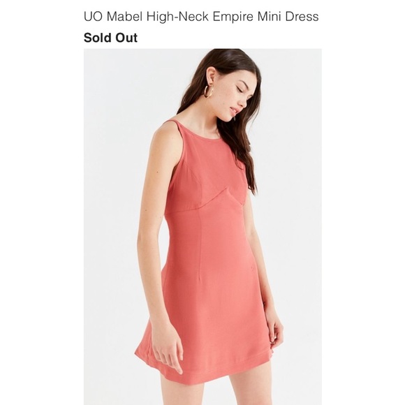 Mabel High-Neck Empire Mini Dress - Picture 1 of 4